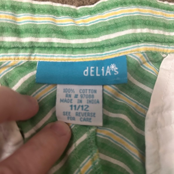 Delia’s vintage skirt‎ spring 2004 striped green size 11/12 - Picture 4 of 8